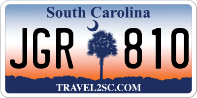 SC license plate JGR810