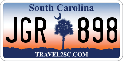 SC license plate JGR898