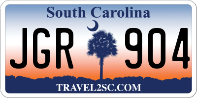 SC license plate JGR904