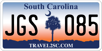 SC license plate JGS085