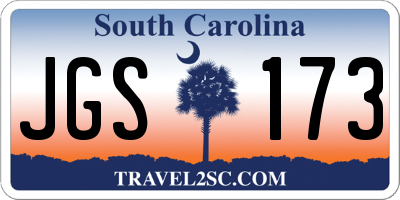 SC license plate JGS173