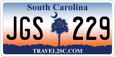 SC license plate JGS229