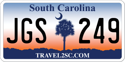 SC license plate JGS249