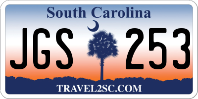 SC license plate JGS253