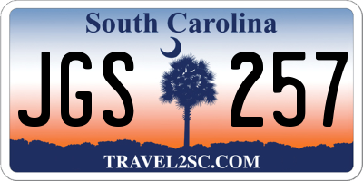 SC license plate JGS257