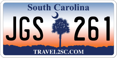 SC license plate JGS261