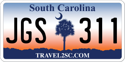 SC license plate JGS311