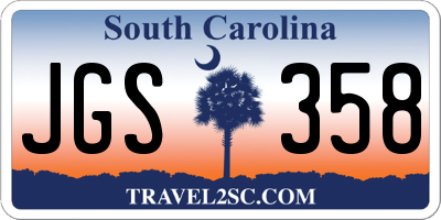 SC license plate JGS358