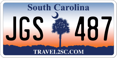 SC license plate JGS487