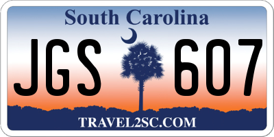 SC license plate JGS607