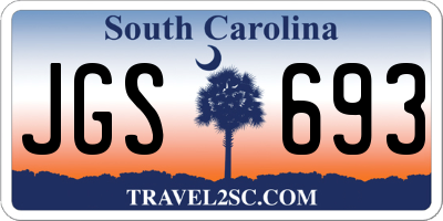 SC license plate JGS693