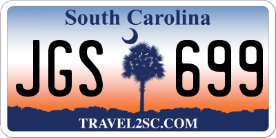 SC license plate JGS699