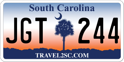 SC license plate JGT244