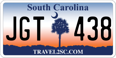 SC license plate JGT438