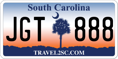 SC license plate JGT888