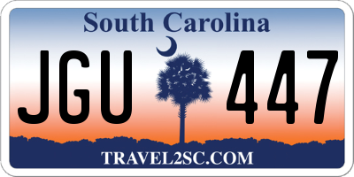 SC license plate JGU447