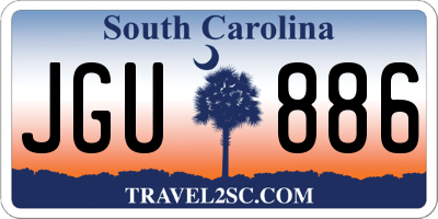 SC license plate JGU886