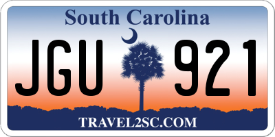 SC license plate JGU921