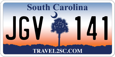 SC license plate JGV141