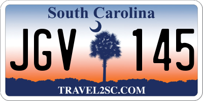 SC license plate JGV145