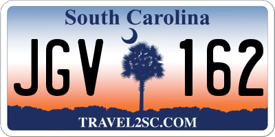 SC license plate JGV162