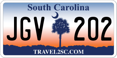 SC license plate JGV202