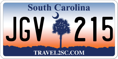 SC license plate JGV215