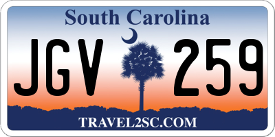 SC license plate JGV259