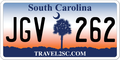 SC license plate JGV262