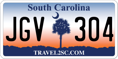 SC license plate JGV304