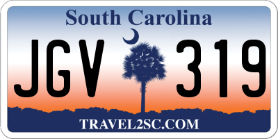 SC license plate JGV319
