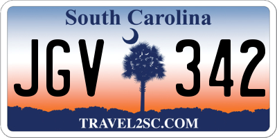 SC license plate JGV342