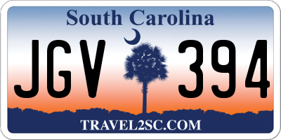 SC license plate JGV394