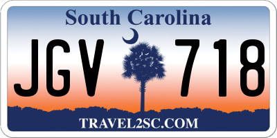 SC license plate JGV718