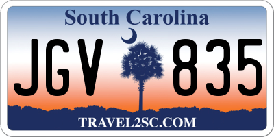 SC license plate JGV835