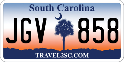 SC license plate JGV858