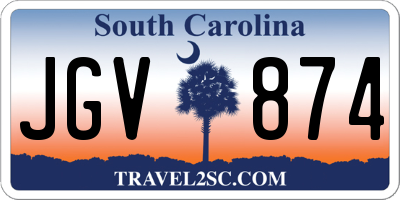 SC license plate JGV874