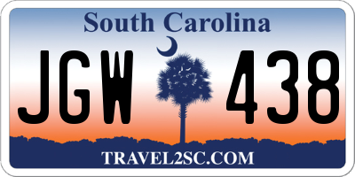 SC license plate JGW438