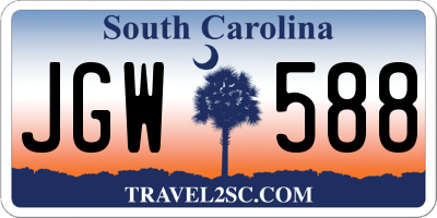 SC license plate JGW588