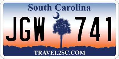 SC license plate JGW741