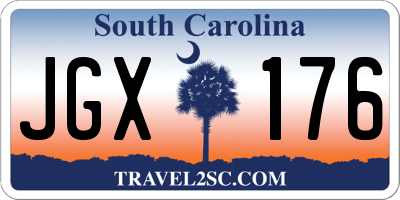 SC license plate JGX176