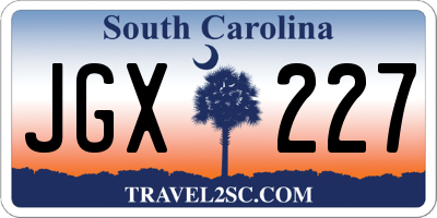 SC license plate JGX227