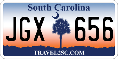 SC license plate JGX656