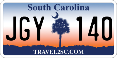 SC license plate JGY140