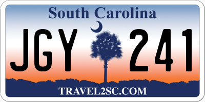 SC license plate JGY241