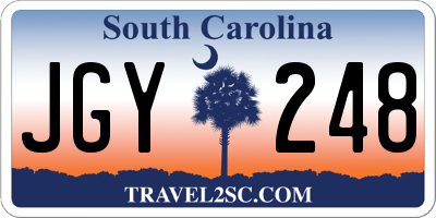 SC license plate JGY248