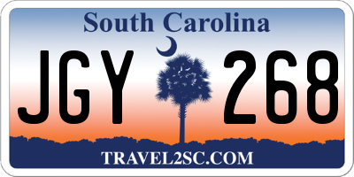 SC license plate JGY268