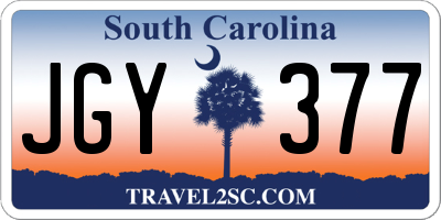 SC license plate JGY377