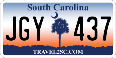 SC license plate JGY437