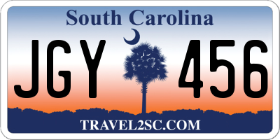 SC license plate JGY456